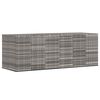 vidaXL Garten-Kissenbox PE Rattan 291x100,5x104 cm Grau