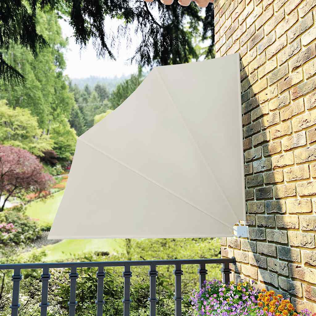 Yorten Balkonmarkise Klappbar – 140x140 Cm, Grau, Stahlrahmen, Polyester