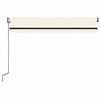 vidaXL Automatische Markise mit LED & Windsensor 350x250 cm Creme