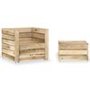 vidaXL 2-tlg. Garten-Lounge-Set aus Paletten Impr&auml;gniertes Kiefernholz
