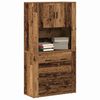 vidaXL Highboard mit Schubladen Altholz 80 x 33 x 150 cm Holzwerkstoff