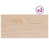 vidaXL Tischplatten 2 Stk. 90x45x2,5 cm Rechteckig Massivholz Kiefer