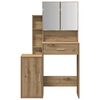 vidaXL Schminktisch Artisan-Eiche 80 x 35 x 132 cm Holzwerkstoff