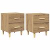 vidaXL Bettschrank 2 pcs Artisan-Eiche 40 x 35 x 47,5 cm Holzwerkstoff