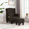 vidaXL Massagesessel mit Hocker Dunkelbraun Stoff
