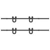 vidaXL Schiebetürbeschlag-Set 400 cm Stahl Schwarz