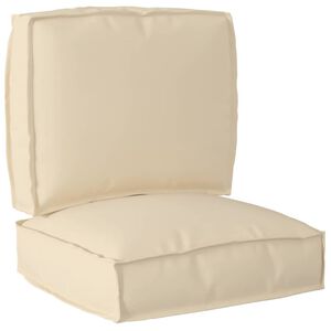 vidaXL Palettenkissenset Oxford-Stoff Beige 50 x 50 x 12 cm