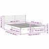 vidaXL Bettrahmen mit Kopfteil Braun 160 x 210 cm Massives Kiefernholz
