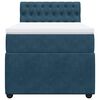 vidaXL Boxspringbett mit Matratze Blau 90x190 cm Samt