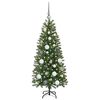 vidaXL K&uuml;nstlicher Weihnachtsbaum mit 150 LEDs Gr&uuml;n 120 cm PE und PVC