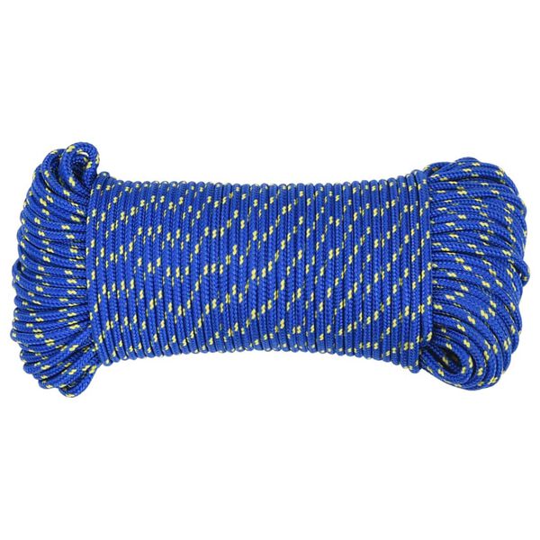 vidaXL Bootsseil Blau 3 mm 25 m Polypropylen