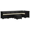 vidaXL 6-Sitzer Garten Sofa mit Kissen Rattan Look PP Anthrazit
