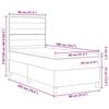 vidaXL Boxspringbett mit Matratze mit Kopfteil Creme 80 x 200 cm Stoff