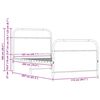 vidaXL Bettgestell ohne Matratze 107x203 cm R&auml;uchereiche Holzwerkstoff