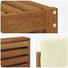 vidaXL Outdoor-Sofagarnitur 4 pcs Natur und Creme Massivholz Akazie