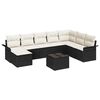 vidaXL Gartensofa-set 9 stk. Schwarz Poly-Rattan