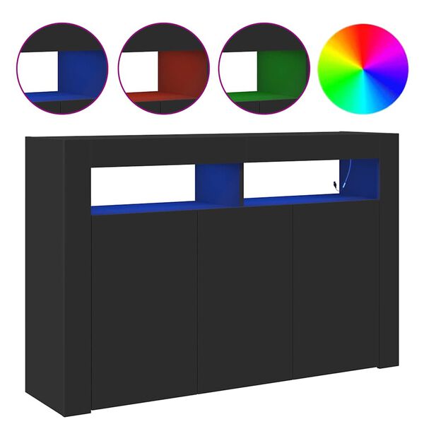 vidaXL Sideboard Schwarz 116 x 30 x 75 cm Holzwerkstoff