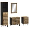 vidaXL 4-tlg. Badm&ouml;bel-Set Massivholz Mango