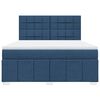 vidaXL Boxspringbett mit Matratze Blau 180x200 cm Stoff