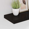vidaXL Schweberegale 2 Stk. Schwarz 50x23x3,8 cm MDF