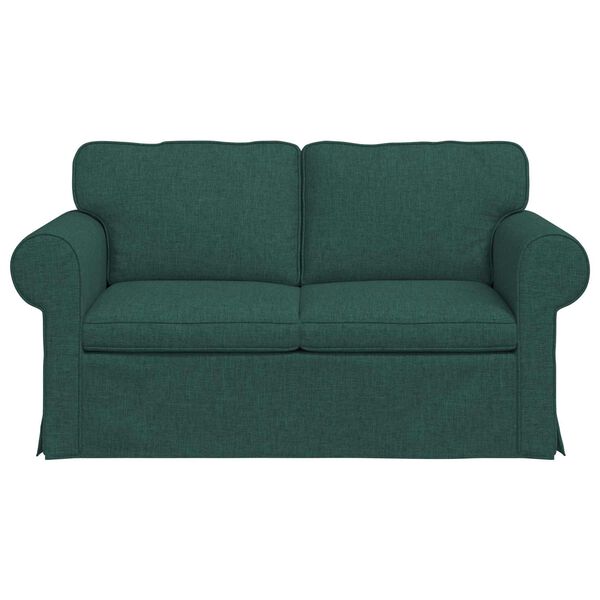vidaXL Sofa Dunkelgr&uuml;n 155 x 82 x 80 cm Stoff