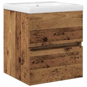 vidaXL Waschbeckenschrank mit T&uuml;r Schwarz Eichen-Optik 80 x 39 x 62 cm