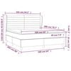 vidaXL Boxspringbett mit Matratze Dunkelblau 160x200 cm Samt