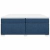 vidaXL Boxspringbett mit Matratze Blau 200x200 cm Stoff