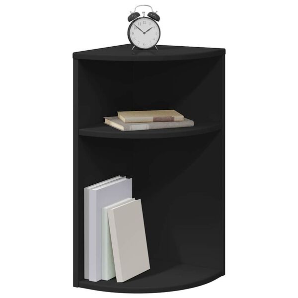 vidaXL Beistelltisch Schwarz 29,6 x 29,6 x 60 cm Holzwerkstoff