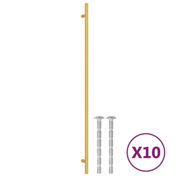 vidaXL M&ouml;belgriffe 10 Stk. Golden 480 mm Edelstahl