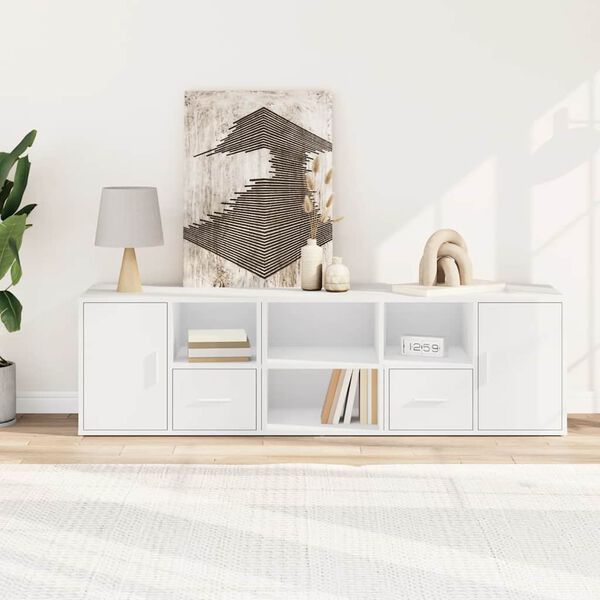 vidaXL Eckregal Wei&szlig; 160x40x45 cm Holzwerkstoff