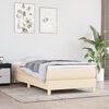 vidaXL Boxspringbett mit Matratze Creme 80x200 cm Stoff