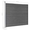 vidaXL Zaunelement Set WPC 526x146 cm Schwarz