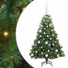 vidaXL K&uuml;nstlicher Weihnachtsbaum mit 150 LEDs Gr&uuml;n 120 cm PE und PVC