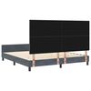 vidaXL Boxspringbett mit Kopfteil Dunkelgrau 180 x 200 cm Samt