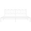 vidaXL Bettgestell mit Kopfteil Metall Wei&szlig; 193x203 cm