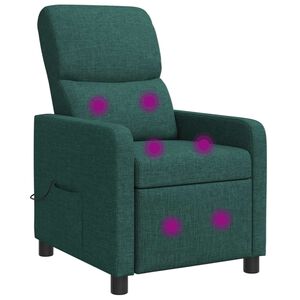 vidaXL Massage Relaxsessel Dunkelgr&uuml;n Stoff