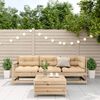 vidaXL 4-tlg. Garten-Lounge-Set mit Kissen Massivholz Kiefer