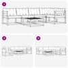 vidaXL Outdoor-Sofagarnitur mit Kissen 6 pcs Nat&uuml;rlich und Hellgrau