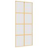 vidaXL Schiebet&uuml;r Golden 90x205 cm Matt ESG-Glas und Aluminium
