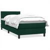 vidaXL Boxspringbett mit Matratze Dunkelgr&uuml;n 80x220 cm Samt