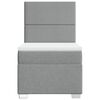 vidaXL Boxspringbett mit Matratze Hellgrau 80x200 cm Stoff
