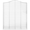 vidaXL Gabionen mit Hochbogen 4 Stk. 200x50x220/240cm Verzinktes Eisen