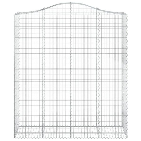 vidaXL Gabionen mit Hochbogen 4 Stk. 200x50x220/240cm Verzinktes Eisen