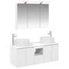 vidaXL Badezimmerschrank-Set 4 pcs Wei&szlig; 100 x 14,5 x 70 cm