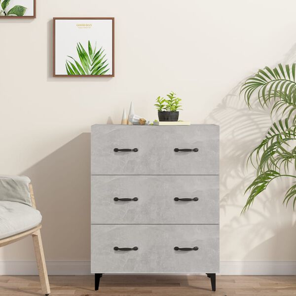 vidaXL Sideboard Betongrau 69,5x34x90 cm Holzwerkstoff