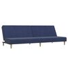 vidaXL Schlafsofa 2-Sitzer mit Fu&szlig;hocker Blau Stoff