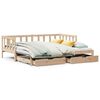 vidaXL Tagesbett Ausziehbar mit Schubladen ohne Matratze 90x190 cm