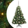 vidaXL K&uuml;nstlicher Weihnachtsbaum mit 150 LEDs Gr&uuml;n 120 cm PE und PVC