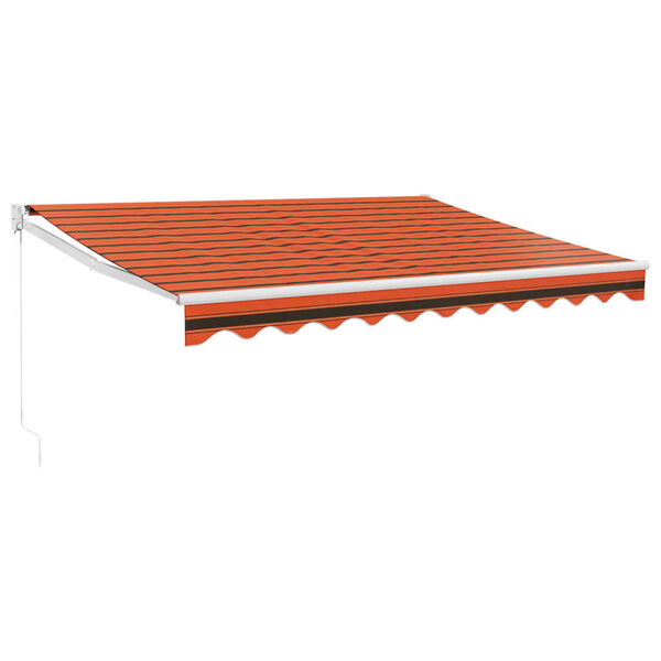 vidaXL Markise Einziehbar Orange und Braun 3x2,5 m Stoff und Aluminium